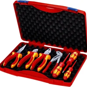 Schnäppchen KNIPEX Zangen-/Werkzeugsatz 7-teiligerzug Ku.-Koffer VDE KNIPEX