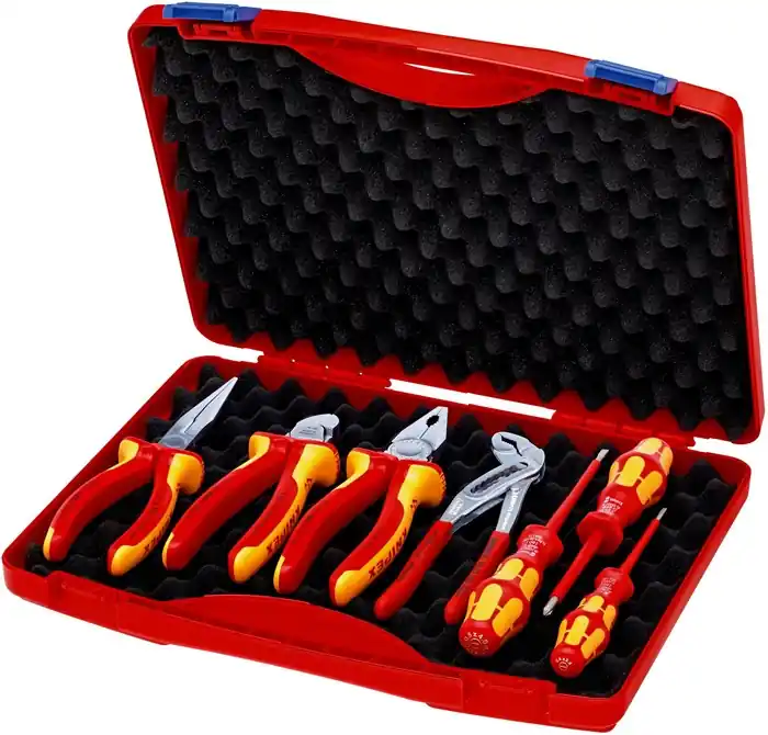 Schnäppchen KNIPEX Zangen-/Werkzeugsatz 7-teiligerzug Ku.-Koffer VDE KNIPEX