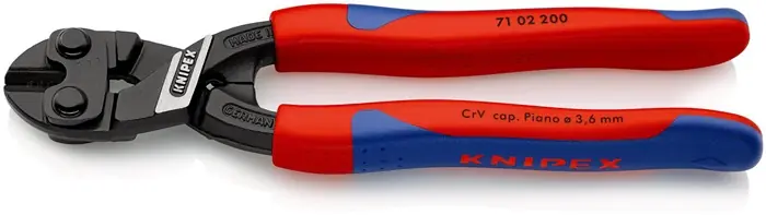 Abverkauf KNIPEX Kompaktbolzenschneider CoBolt 200 mm, Mehrkomponenten-Hülle, gerade, Form 0