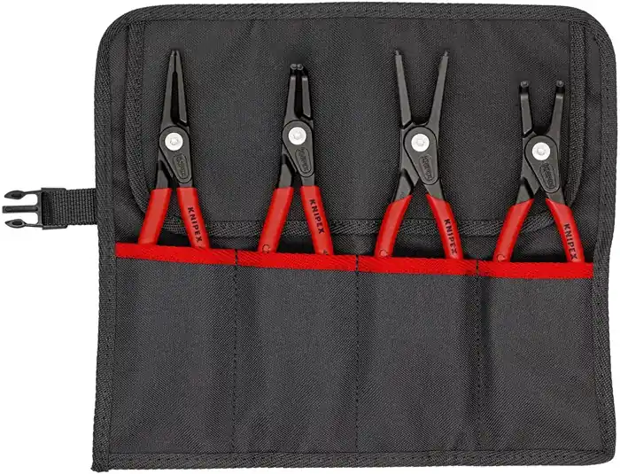 Zertifiziert KNIPEX Präzisionssicherungsringzangensatz 4-teilig in Rolltasche