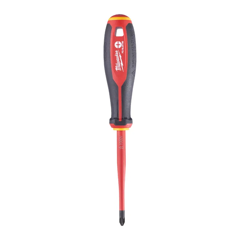 Preis Gesenkt Milwaukee Tri-Lobe Schrauberdreher, VDE geprüft, PZ/SL2 x 100 mm Größe: 2 x 100 mm