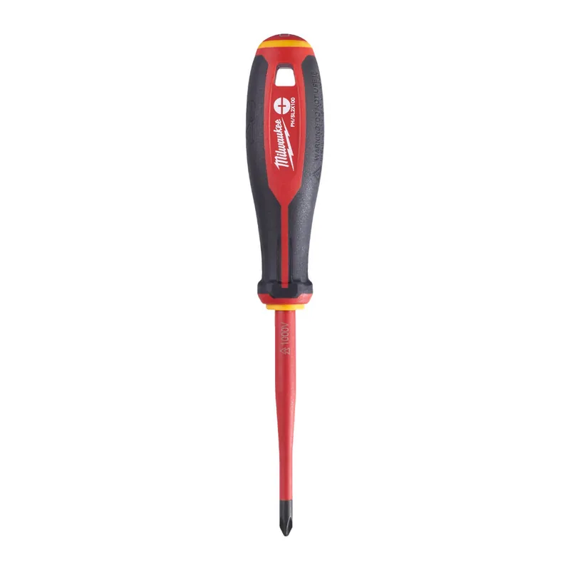 Aktuell Milwaukee Tri-Lobe Schrauberdreher, VDE geprüft, PH/SL2 x 100 mm Größe: 2 x 100 mm