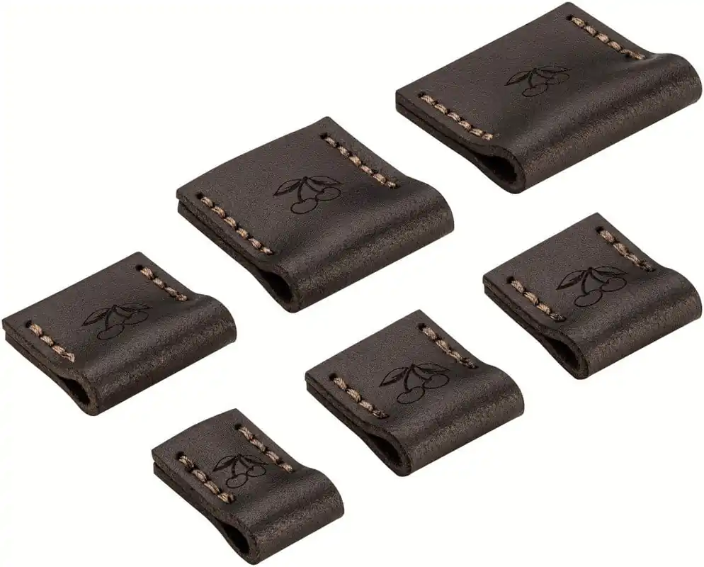 Wochenendangebot Kirschen Leder-Schneidenschutzsatz braun 6-teiligechbeitelsatz 6-26 mm