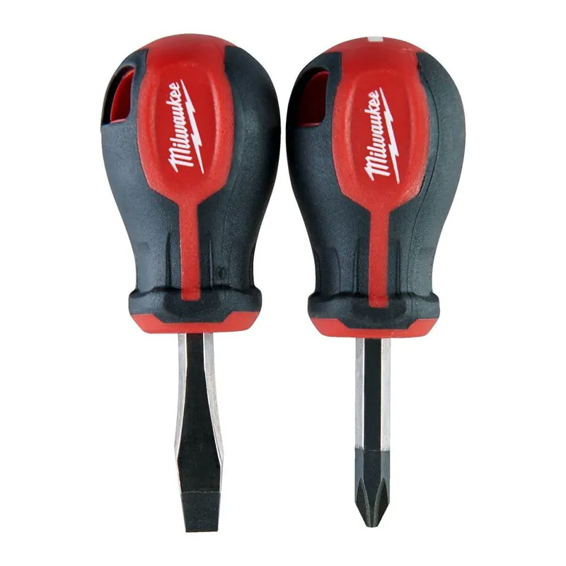 Angebot Milwaukee Tri-Lobe Schraubendreher Stubby 2-teiliges Set PZ/SL