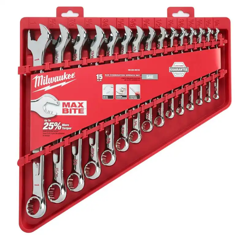 Milwaukee MAX BITE™ Ratschen-Ringmaulschlüsselsatz 15-teilig imperial Beliebt