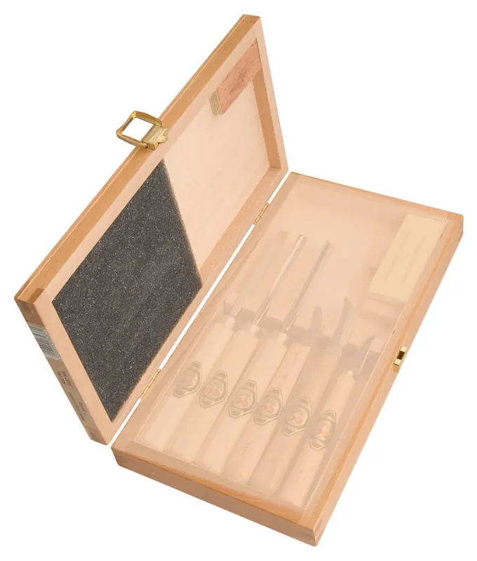 Kirschen Holzkasten leer 7-tlg. für Kerbschnitzsatz Billig