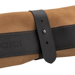 Solange Der Vorrat Reicht Kirschen Veloursleder-Rolltasche NERO für Zimmermannsbeitel, leer