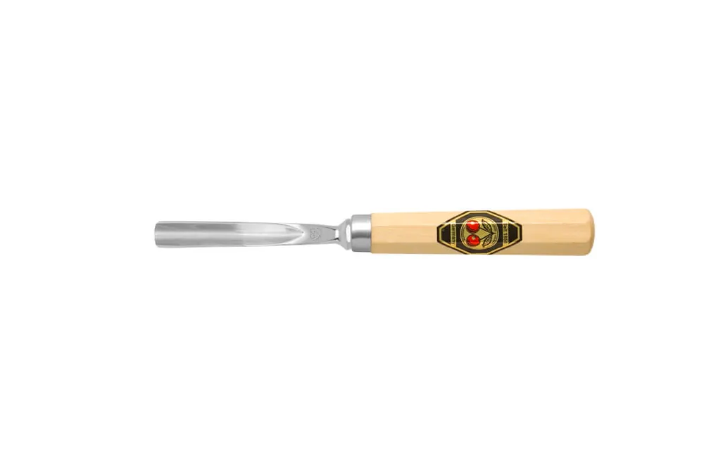 Kirschen Kerbschnitzbeitel gebogen mit V-förmiger Schneide Ausführung: Stich 39, 10 mm Neue Ware