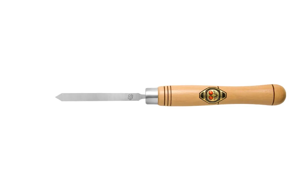 Abverkauf Kirschen Drechselbeitel 4 mm, kurz, Abstechstahl, mit Weißbuchenheft