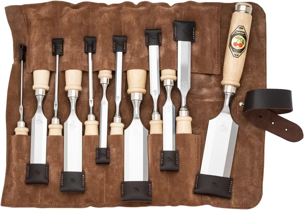 Top-Preis Kirschen Stechbeitelsatz in Ledertasche, 12-tlg.