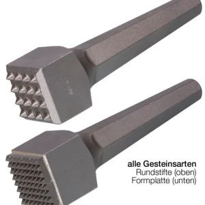 J. König Druckluft-Stocker REXID Formplatte, 40 x 40 mm, 64 Zähne, Schaftform 13B Zertifiziert