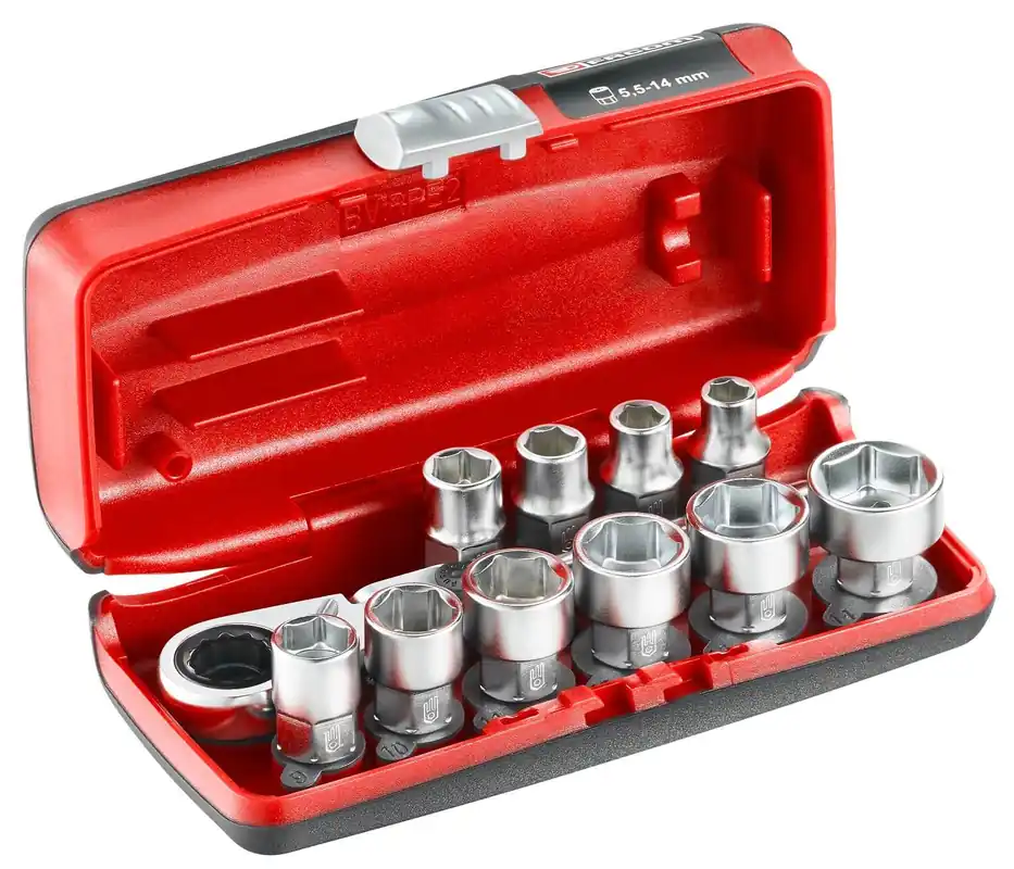 Expressversand FACOM Steckschlüssel 1/4 Zoll 6-Kant, Set 11-tlg