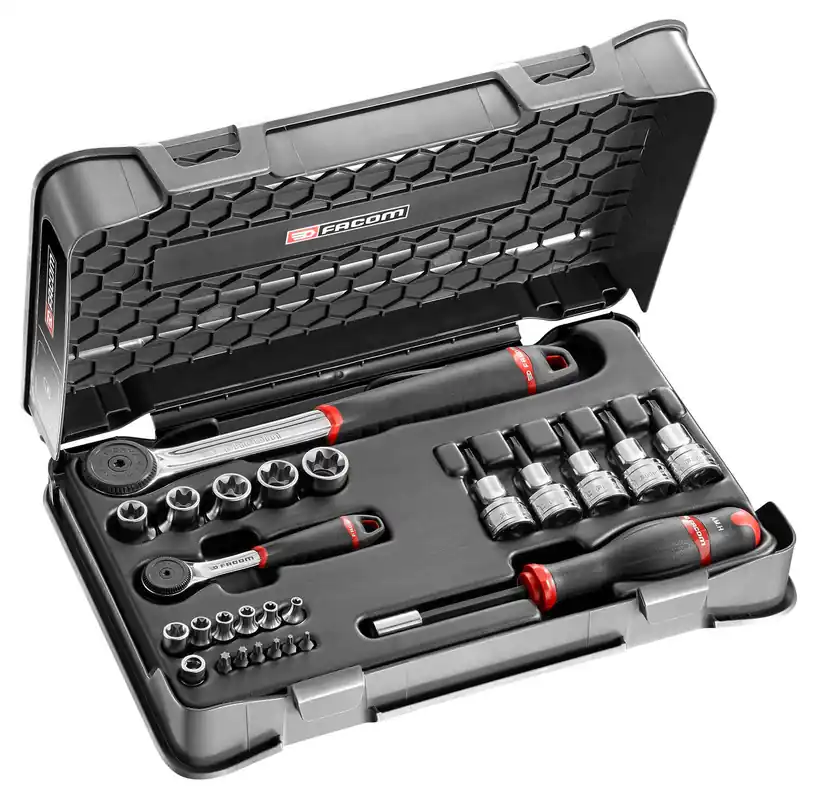 FACOM Steckschlüssel-Set 1/4 Zoll 1/2 Zoll, 26-tlg Neue Kollektion