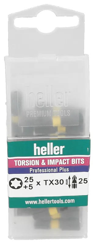 Markenprodukt Heller Torsion und Impact Bit-Set 30-teilig TX30