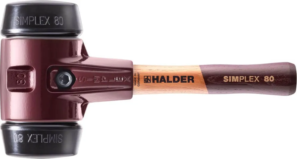 Echt HALDER Simplex-Schonhammer Gummi, Ø 80 mm, kurzer Stiel, Ø 80 / Stiel 230 mm Durchmesser: 80 mm