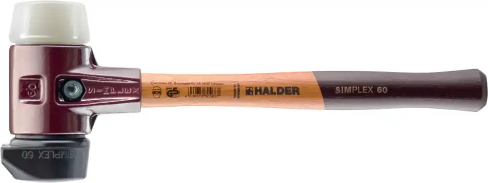 HALDER Simplex-Schonhammer Gummi-Nylon Standfuß Durchmesser: 80 mm Kracherpreis
