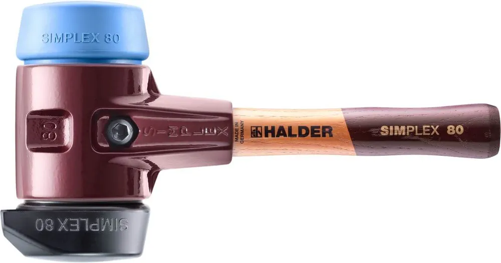 HALDER Simplex-Schonhammer, TPE-soft / Gummi Ø 80, Standfuß, kurzer Stiel Durchmesser: 80 mm Sale