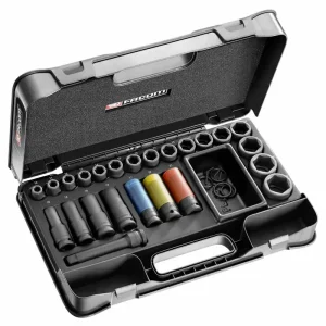 Zertifiziert FACOM IMPACT-Steckschlüssel 1/2 Zoll, Set 27-tlg