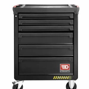 Versand Am Gleichen Tag FACOM Werkstattwagen ROLL schwarz mit 6 Schubfächer, 3 Module pro Schubfach Farbe: schwarz
