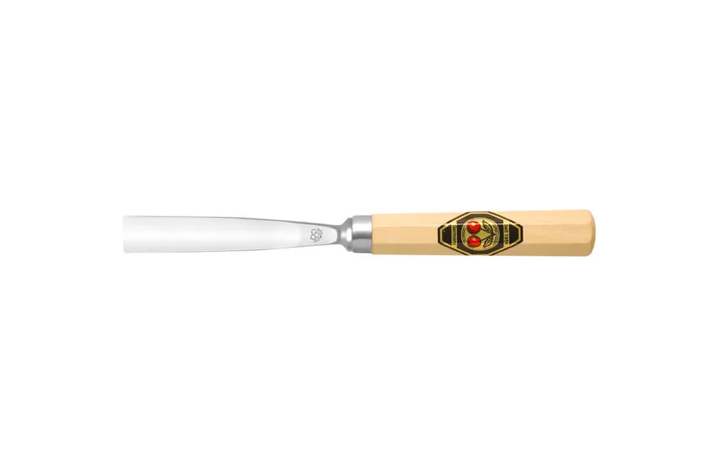 Echt Kirschen Bildhauerbeitel gerades Flacheisen, Stich 2.5 Breite: 40 mm