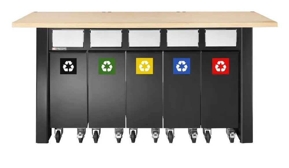 Top-Seller FACOM Set mit 5 Recyclingbehältern