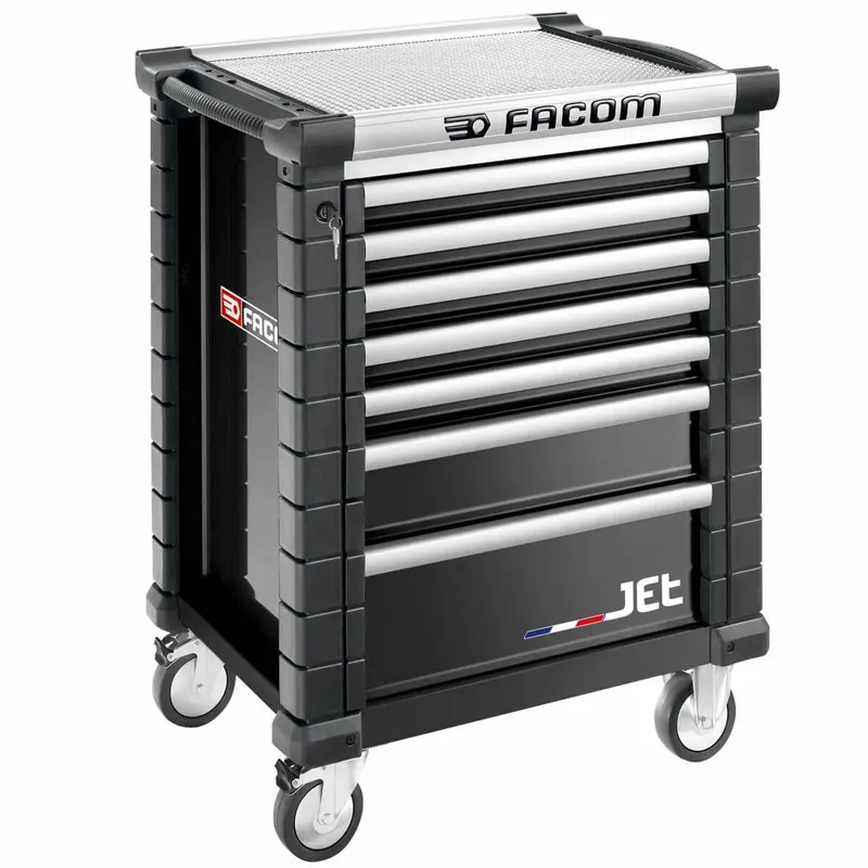 Aktuell FACOM Werkstattwagen JET+ schwarz mit 7 Schubfächer, 3 Module pro Schubfach Farbe: schwarz