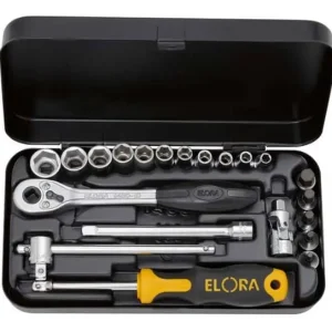 Aktuell ELORA Steckschlüssel-Satz 1/4 20-teilig ELORA-1400-IMU 4 - 13 mm / IN 3 - 8 mm