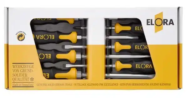 Begrenztes Angebot ELORA Schraubendreher-Satz 7-teilig ELORA-583 S7-K-2 Schlitz und Kreuzschlitz