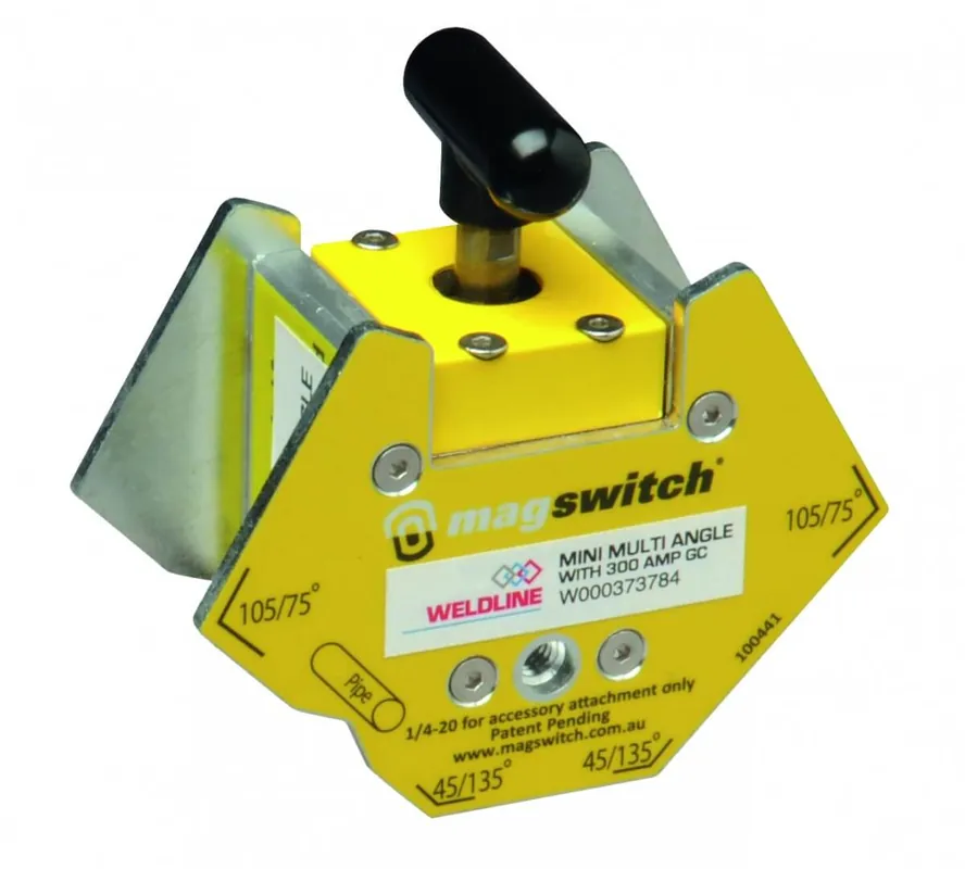 Sonderaktion ELMAG Magnet-Schweißwinkel-Polklemme Mini Multi Winkel 300 A
