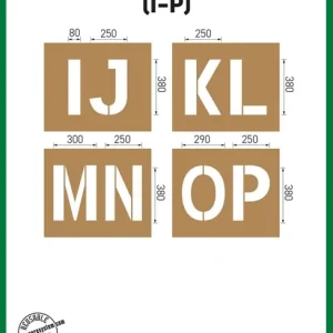 Billig a.m.p.e.r.e. Schablonensatz KIT XL Buchstaben I-P, 4 Schablonen