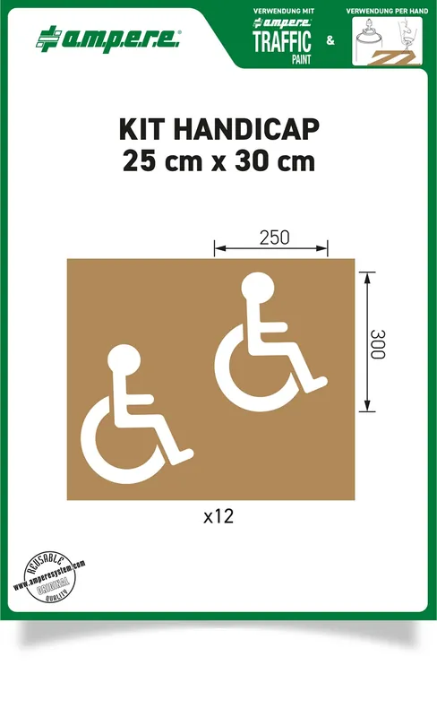 Sonderaktion a.m.p.e.r.e. Schablonensatz KIT Handicap 25 x 30 cm, 12 Schablonen