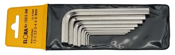 Zertifiziert ELORA Winkelschraubendreher-Satz 10-teilig ELORA-159S-10A 1/16-3/8af mit SB-Tasche