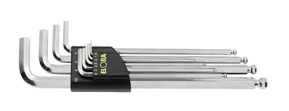 Super-Preis ELORA Kugelkopf-Winkelschraubendreher-Satz, extra lang, 9-tlg. ELORA-159SKU E