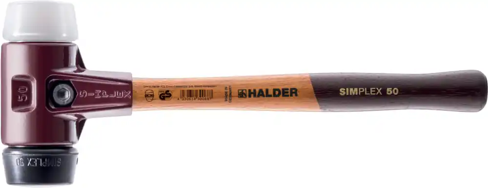 Neue Ware HALDER Simplex-Schonhammer Gummi / Superplastik Durchmesser: 80 mm