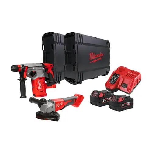 Abverkauf Milwaukee M18™ Powerpack Akku Maschinen Set M18BLPP2G-502X