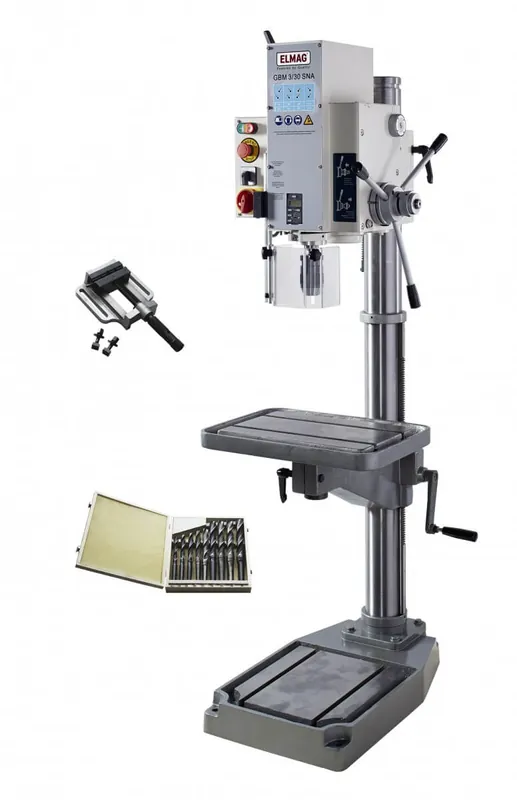 Top-Preis ELMAG Getriebe-Säulenbohrmaschine GBM 3-30 SNA-Set