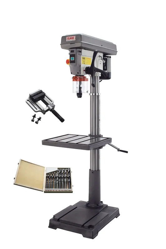 Top-Preis ELMAG Keilriemen-Säulenbohrmaschine KBM 16 S Set-Aktion