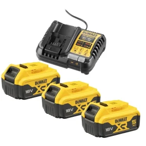 DeWALT Akku-Kit 3x Akku Li-Ion 18 Volt/5 Ah + Ladegerät Knallerangebot