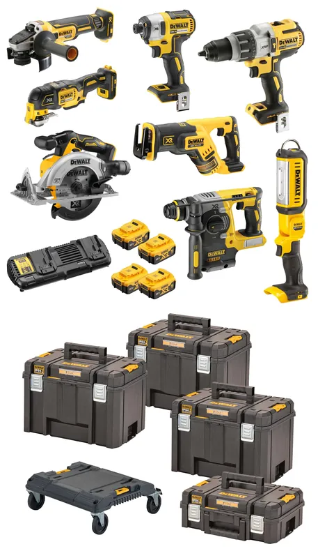 Expressversand DeWALT Akku Kombopack DCK853P4T 15-teilig 18 Volt / 5 Ah