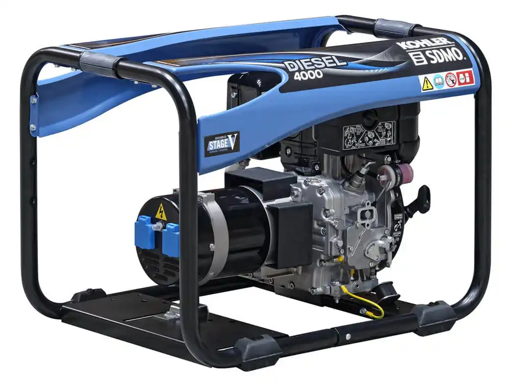 Kohler SDMO Stromerzeuger DIESEL 4000 C5 RCD 3400 W 32. BImSchV Echt