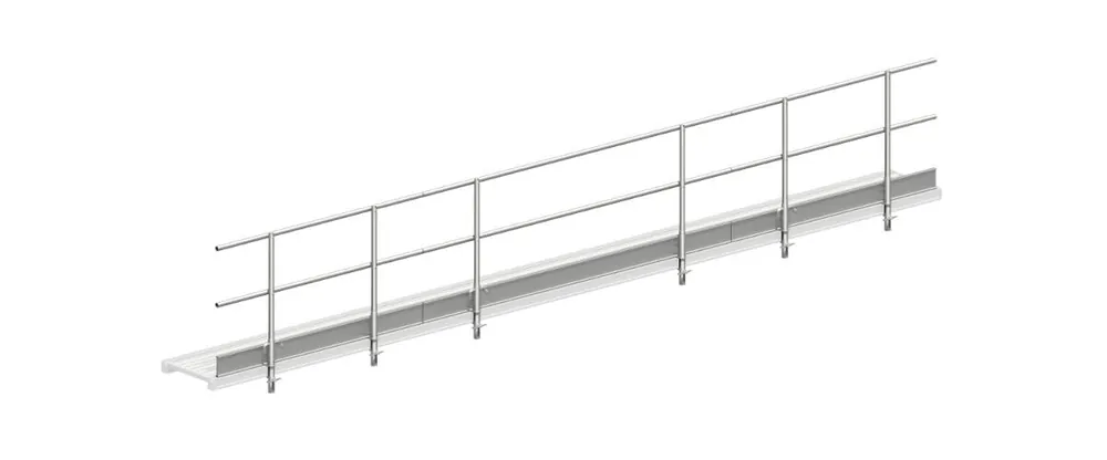 Layher Steigtechnik Dreitiliger Seitenschutz zum Alusteg 1348.710 Neue Ware