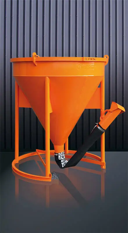 Eichinger Betonsilo 1017.16 zylindrisch-konisch Verschlussklappe Ø 150 Handhebel Kette 2000 l Fassungsvermögen: 2000 Liter Preisreduziert