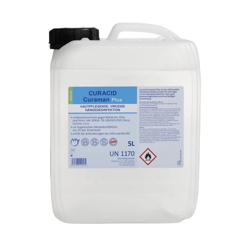 Preis Gesenkt ZVG Händedesinfektion Curacid® Curaman Plus Inhalt: 5 l