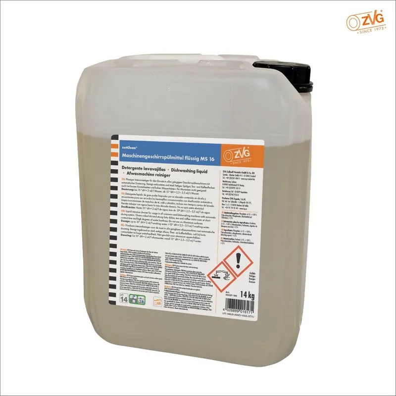 Neue Kollektion ZVG Maschinenspülmittel flüssig MS 16, 14 kg