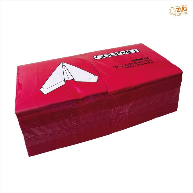 Garantierte Lieferung ZVG Servietten 33 x 33 cm, 3-lagig, rot, 1000 Stück