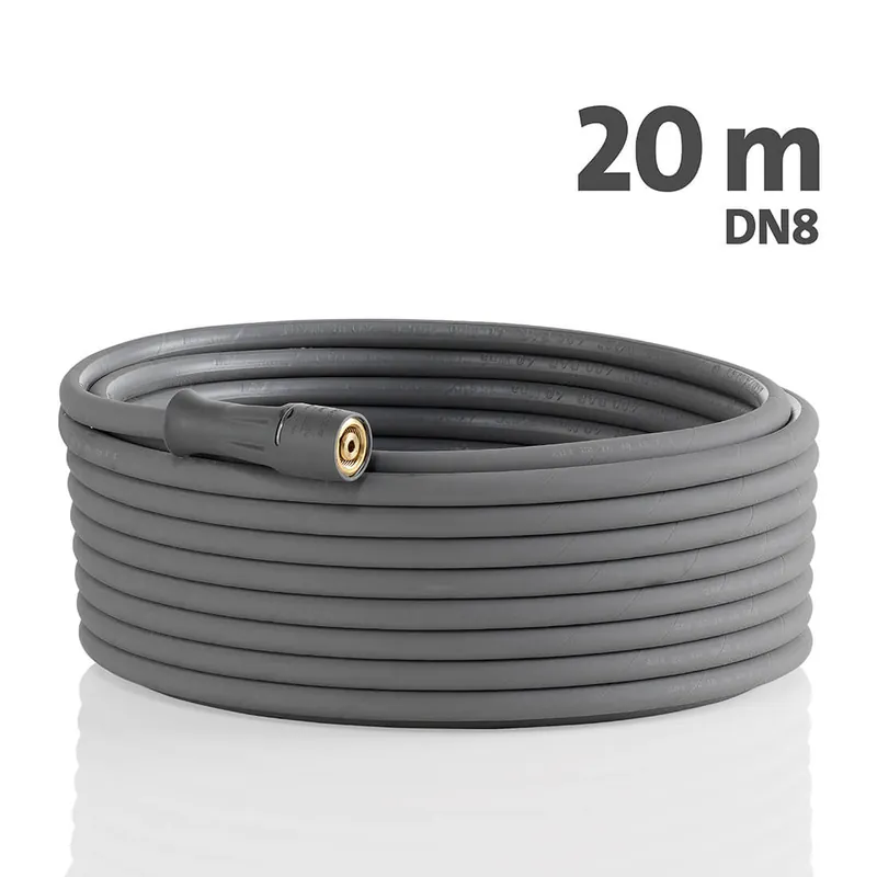 Geprüft Kränzle Stahlgewebe-Hochdruckschlauch grau NW 8, 20 m für LX-RP,therm-RP,therm 1,e-therm