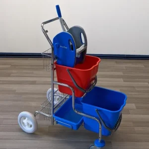 Nur Heute floorstar Stufenwagen SOLID SW 20 verchromt, voll ausgestattet, 2x17 l