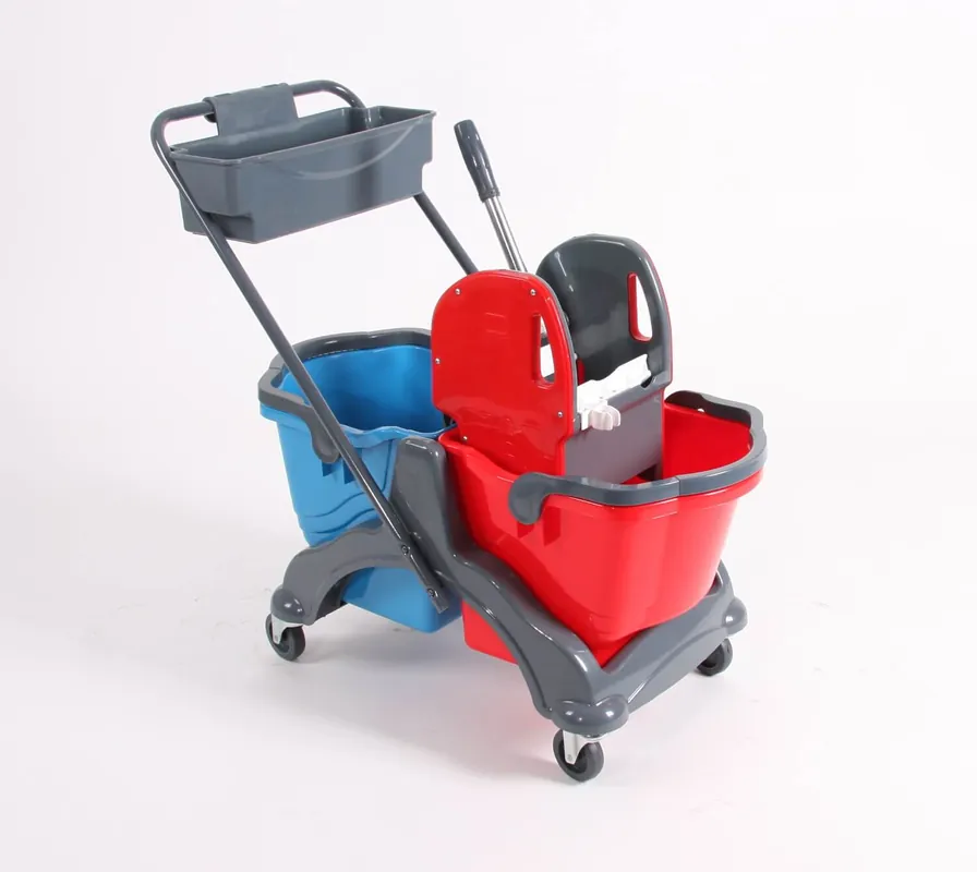 Direktkauf floorstar Doppelfahrwagen 17 l mit Deichsel, Wanne BASIC