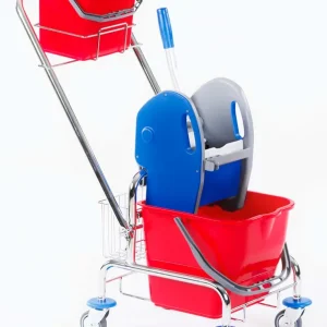 Solange Der Vorrat Reicht floorstar Einfachfahrwagen SOLID verchromt, mit Deichsel / Korb, 17 l