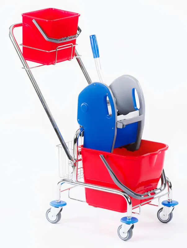 Solange Der Vorrat Reicht floorstar Einfachfahrwagen SOLID verchromt, mit Deichsel / Korb, 17 l